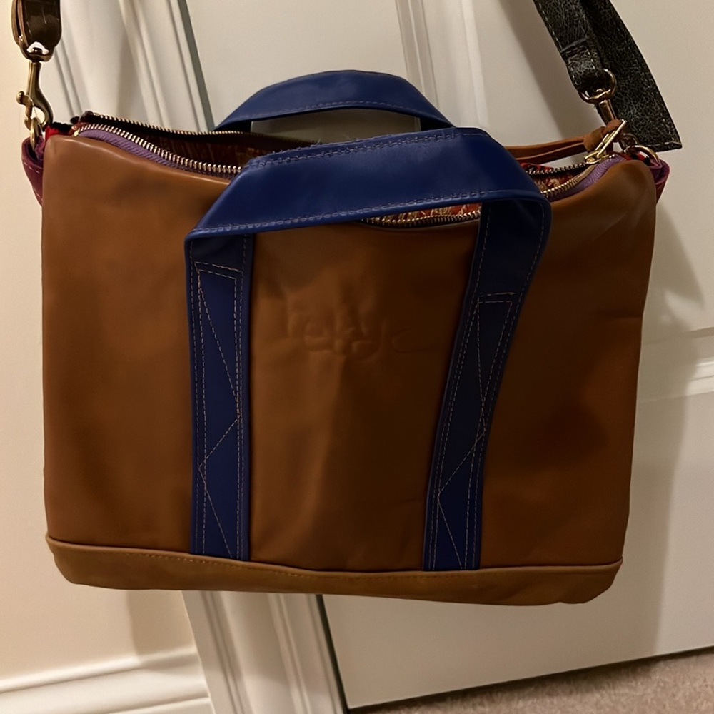 Boho Patterned Crossbody Tote Bag in Multicolor - Picture 5 of 6